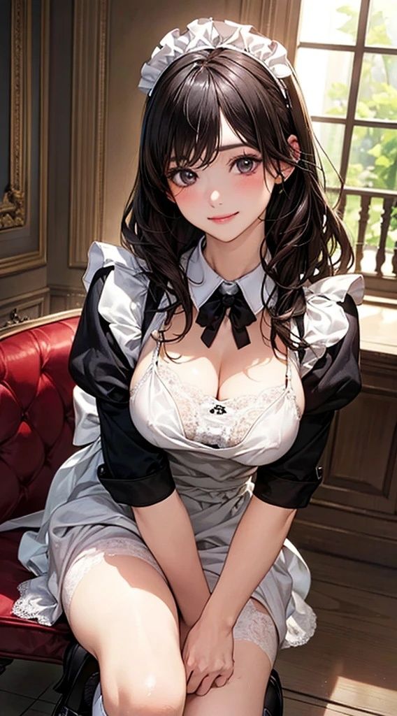 サンプル画像4:巨乳メイド美女【妄想イラスト美女図鑑vol.101】(AIイラスト美女研究所) [d_420649]