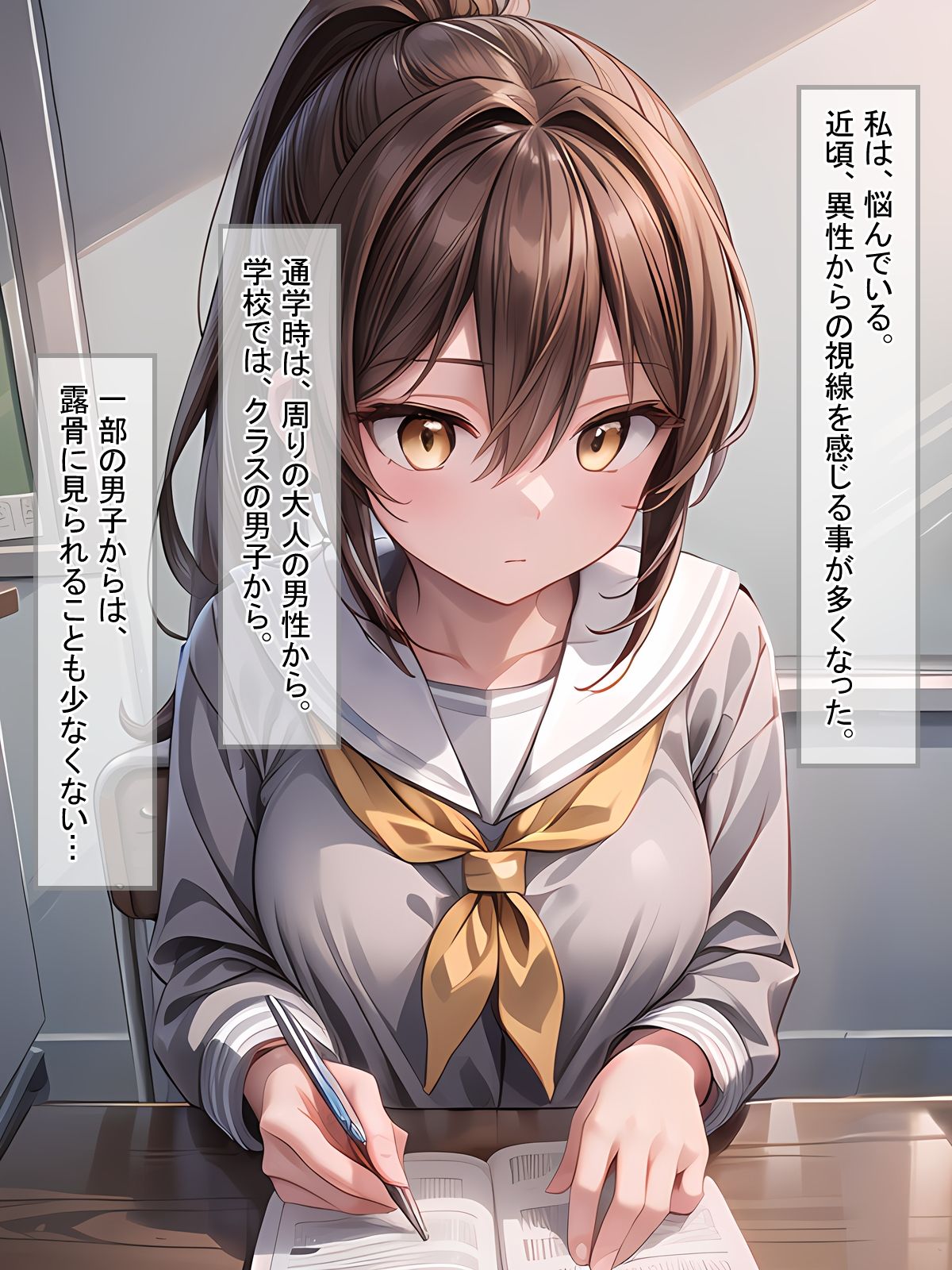 サンプル画像1:お隣さんの娘さんが初めてを失った日 学校編(ようこそ養豚場へ) [d_420700]