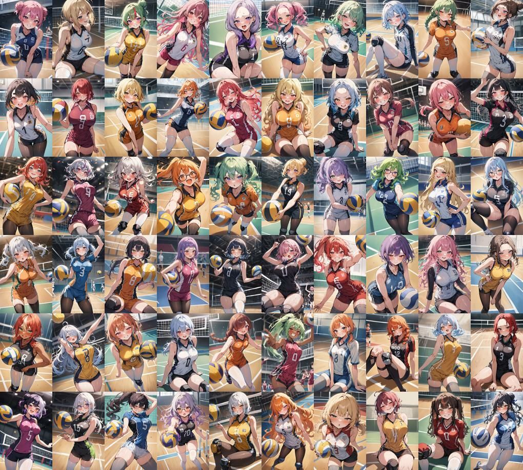 サンプル画像6:60キャラ バレーボール 即オチ2コマ(事務びーむ) [d_420782]