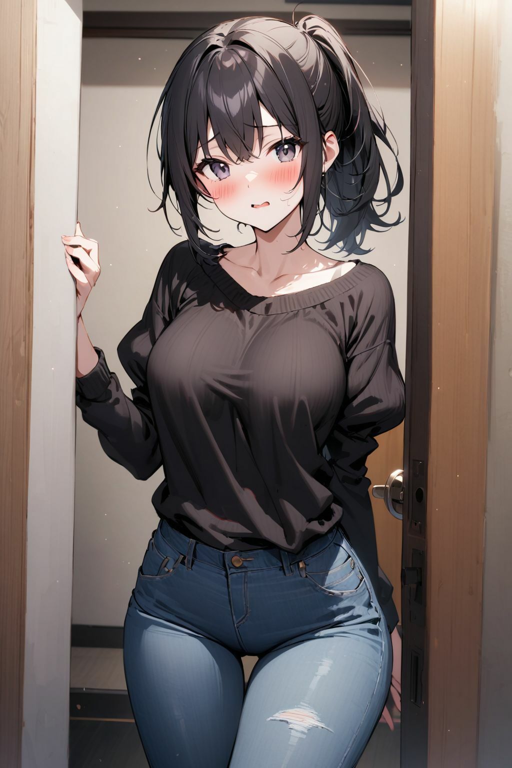 サンプル画像1:カギをなくしたお隣さんを家に招いてハメ倒し(気になるあの娘) [d_420958]