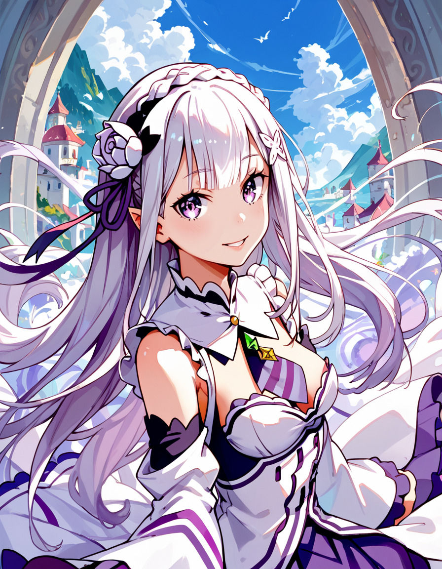 サンプル画像2:【Re:ゼロから始める異〇界生活】エミ〇アの写真集 プレミアム(DJart_ISUKO) [d_421300]