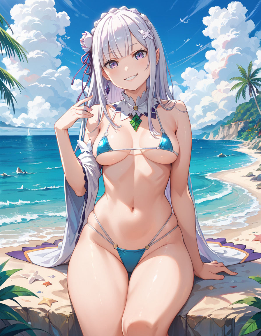 サンプル画像4:【Re:ゼロから始める異〇界生活】エミ〇アの写真集 プレミアム(DJart_ISUKO) [d_421300]