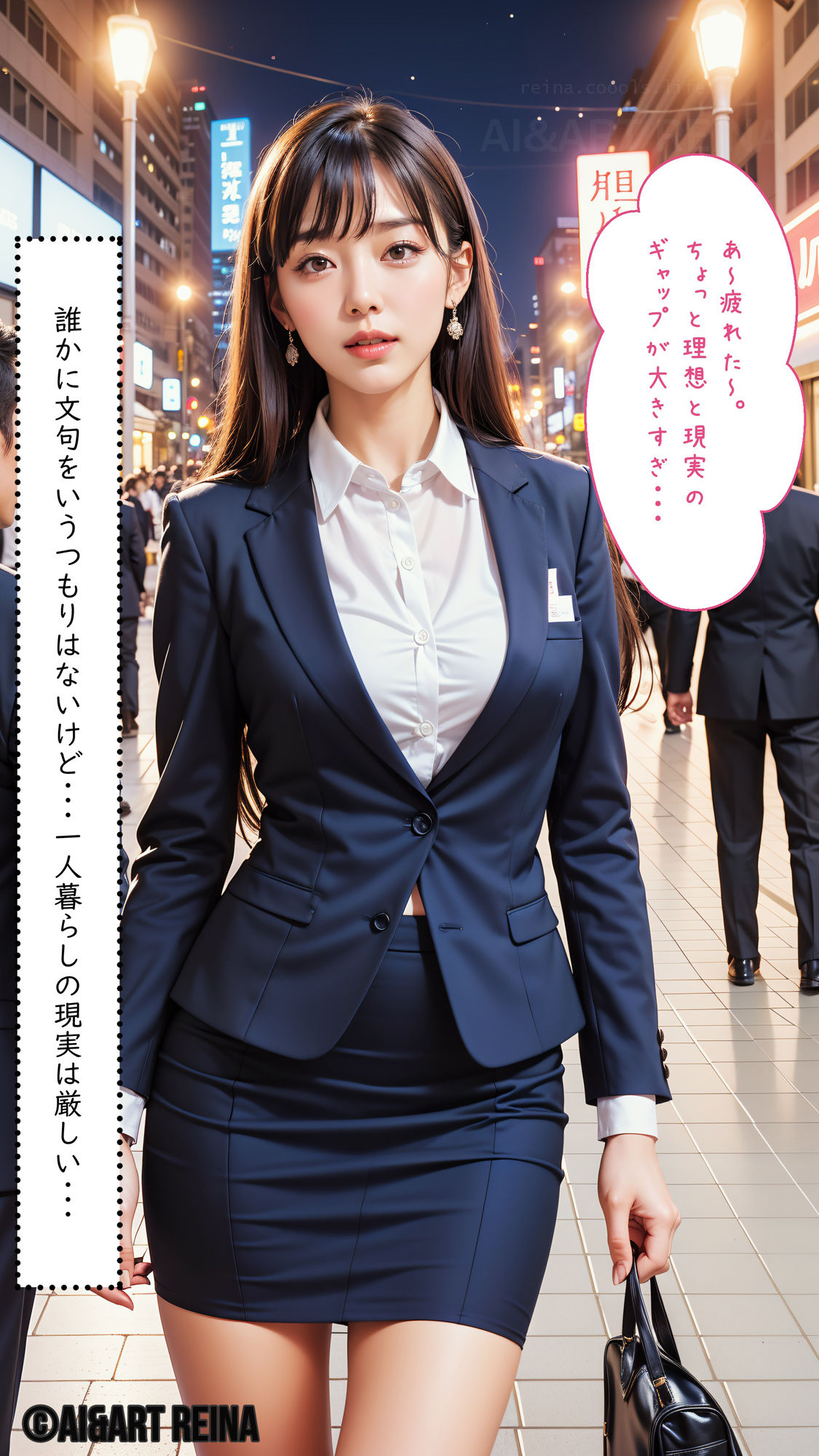 サンプル画像2:美人OL〜パパ活の代償〜＜優奈＞No.01〜06（実写系）(AI＆ART Reina) [d_421382]