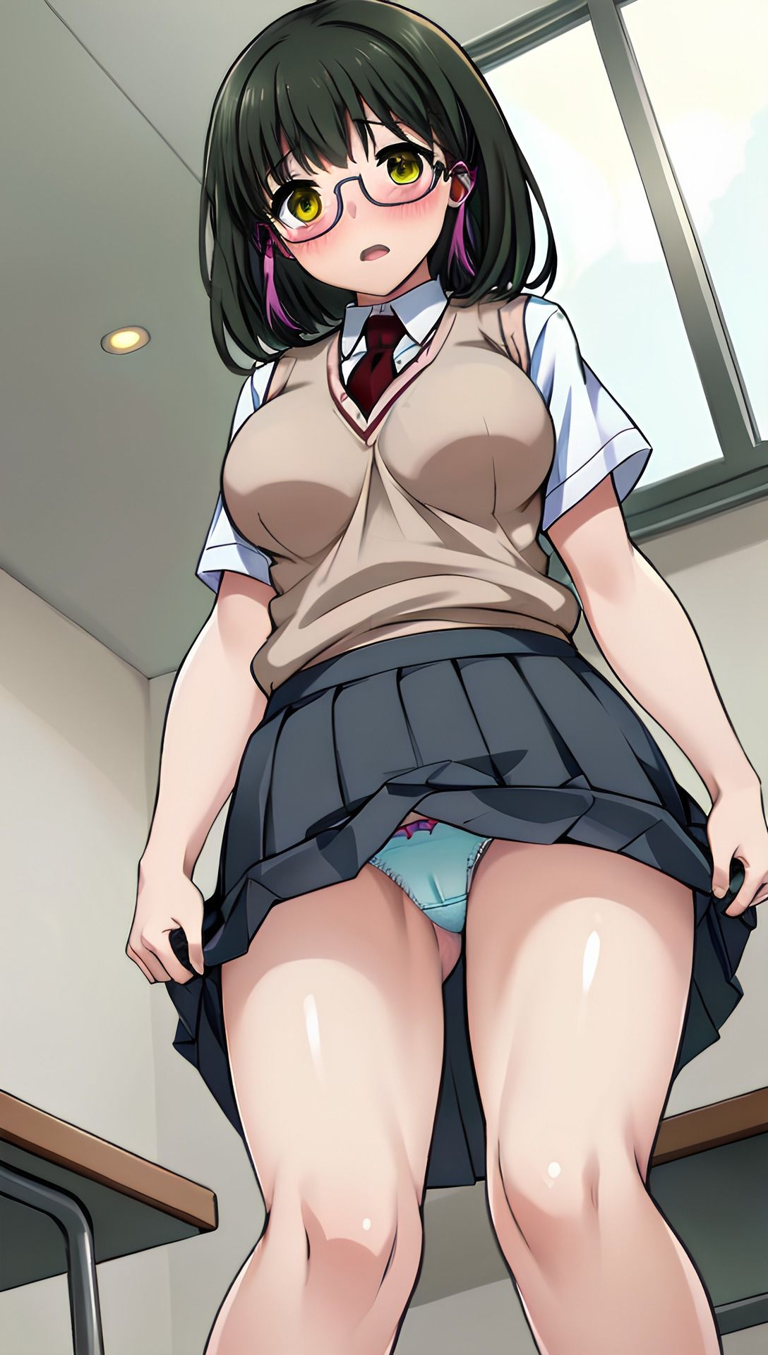 サンプル画像1:制服女子の優等生(パイりあ) [d_421435]