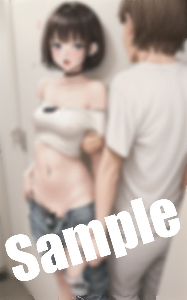 サンプル画像6:童顔美女に中出し〜淫らな姿でトイレに誘われて・・・「はやくこっちにきて！」(露出系美女クラブ) [d_421632]