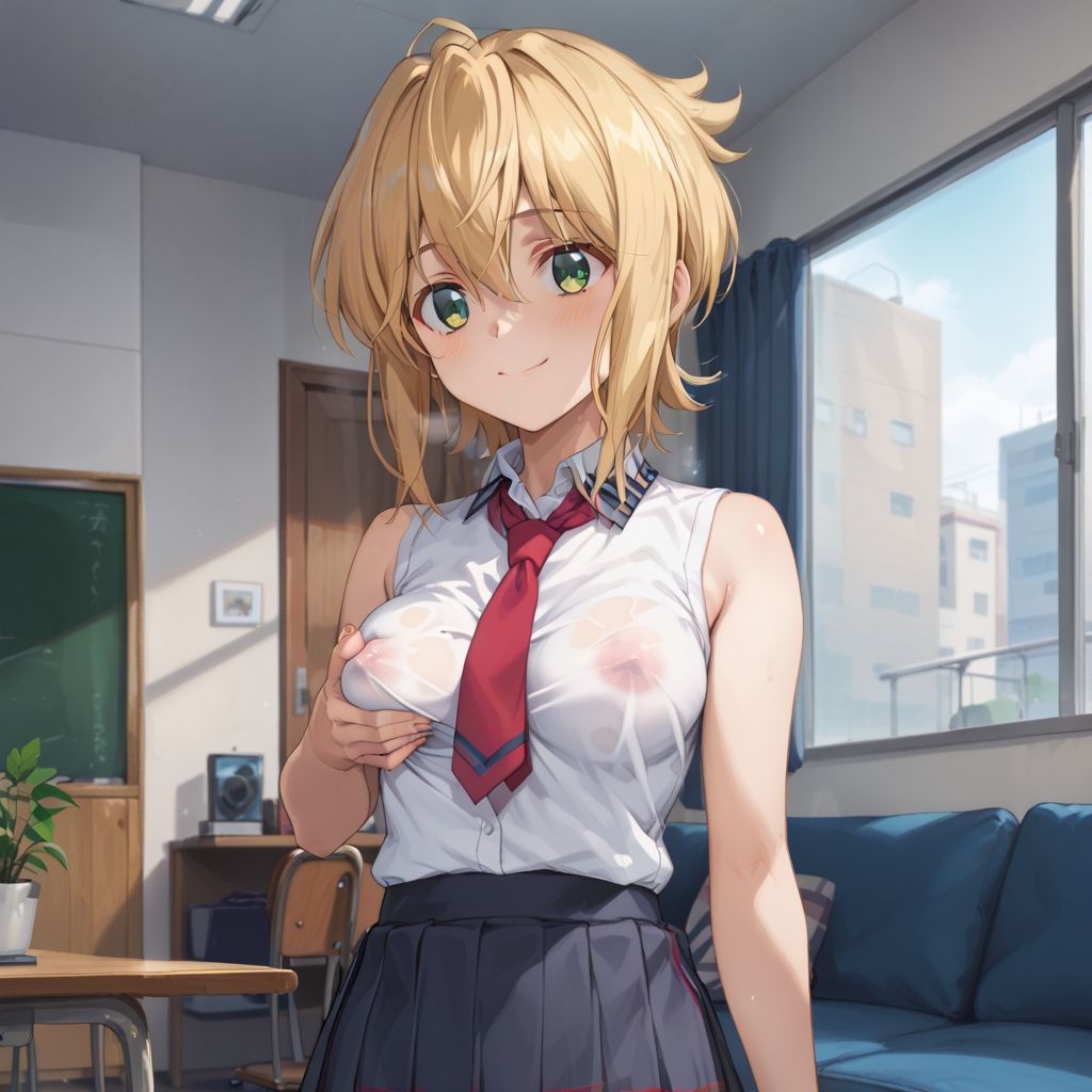 サンプル画像1:暁 〇歌ちゃんといちゃいちゃ(AIぷちフェチ研究会) [d_421770]