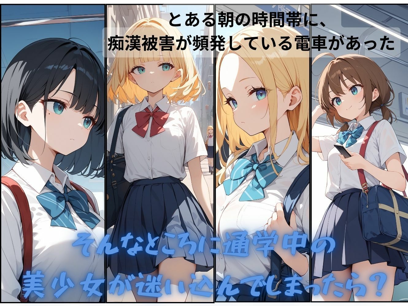 サンプル画像1:少女は電車で汗と淫欲の渦に引きずり込まれる(むほー地帯) [d_421848]