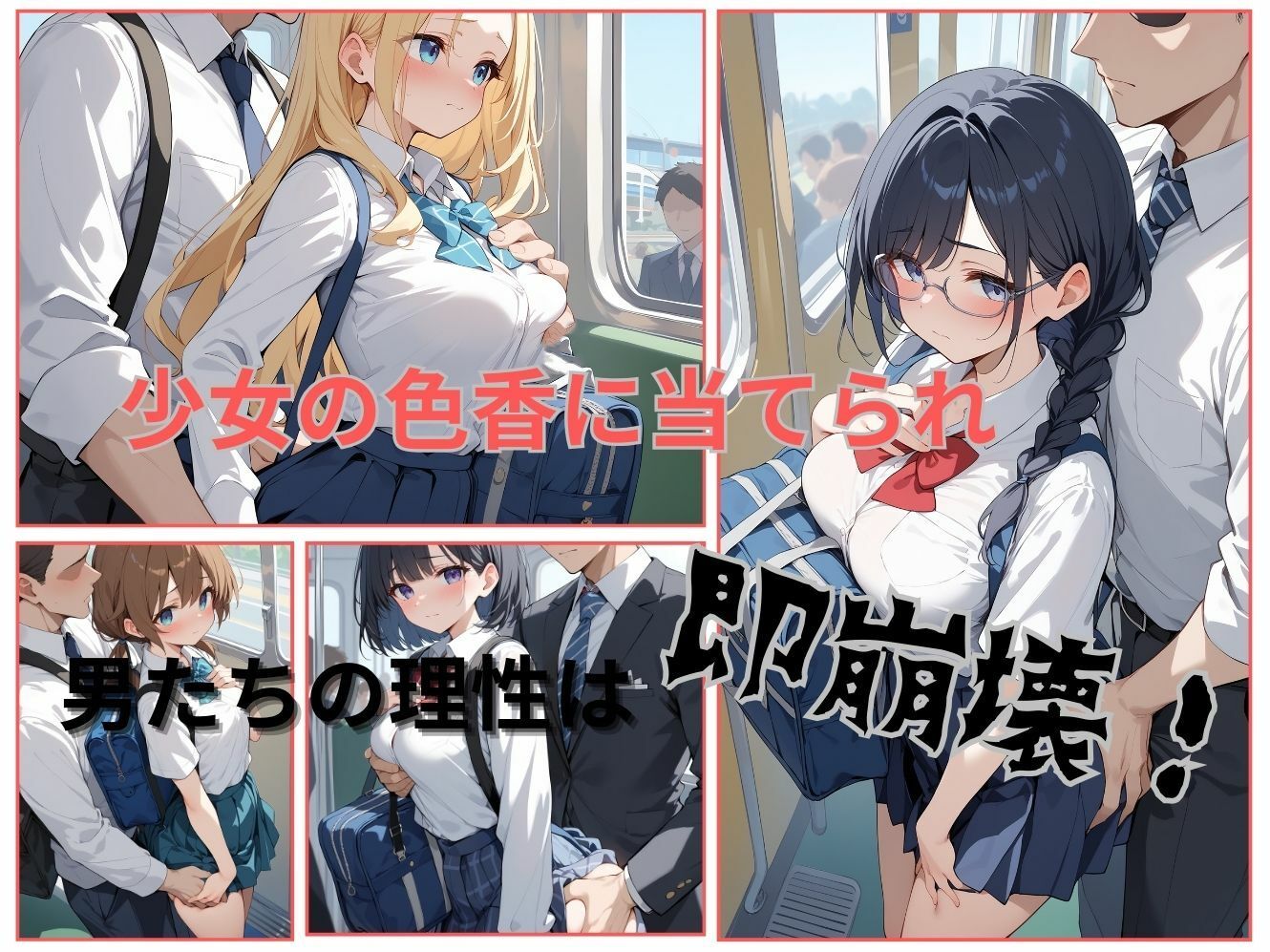 サンプル画像2:少女は電車で汗と淫欲の渦に引きずり込まれる(むほー地帯) [d_421848]