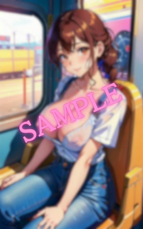 サンプル画像6:巨乳すぎてオーバーオールからおっぱいがはみ出てる美少女の画像集(AIラブ2) [d_422041]