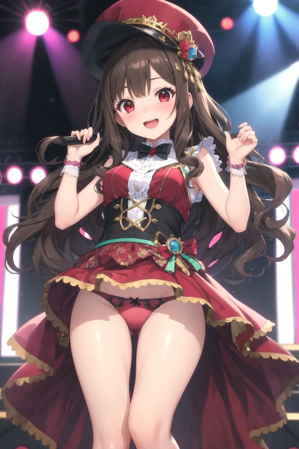 サンプル画像1:パンチラアイドル！赤衣装編(ぱんつ工房) [d_422349]