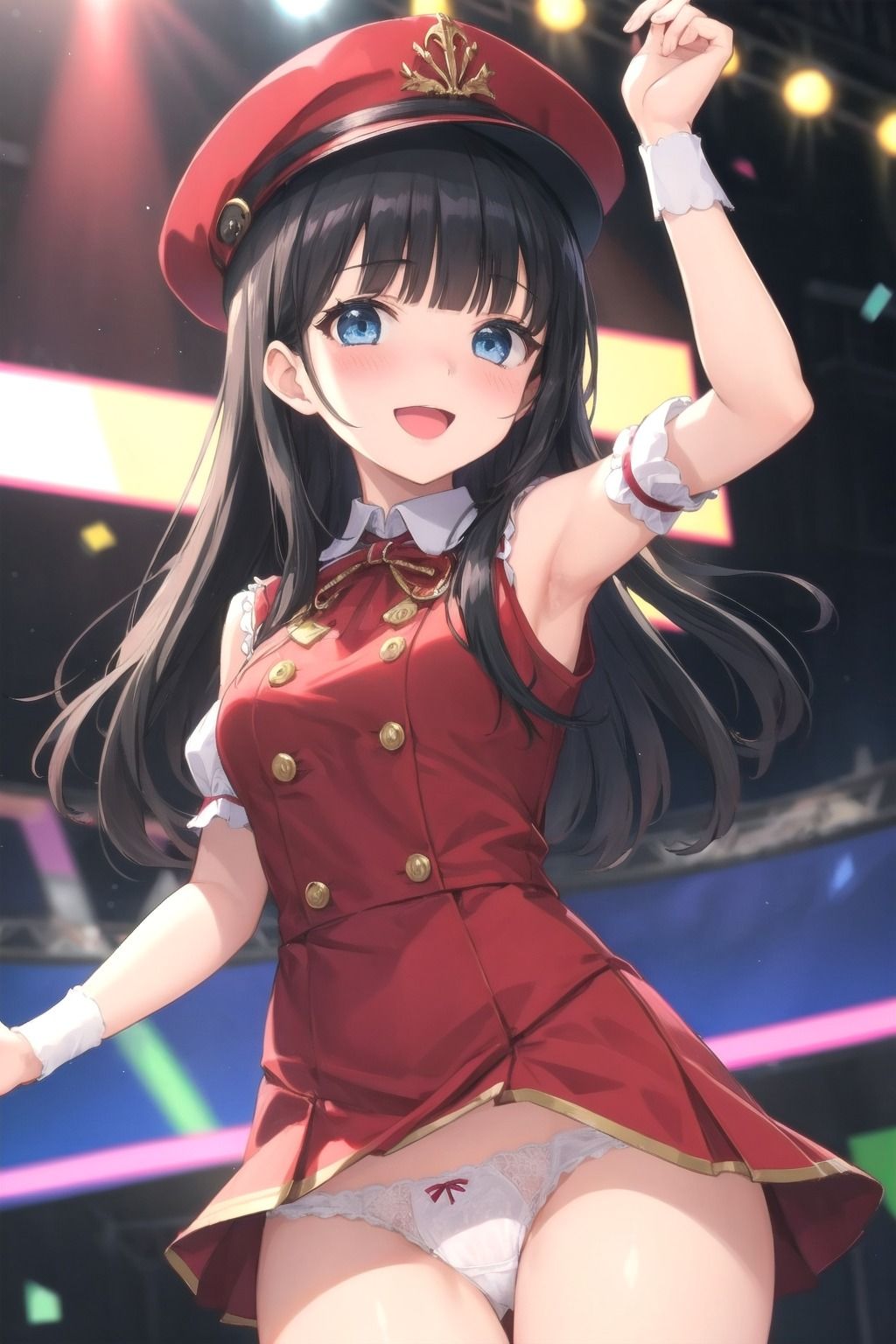 サンプル画像3:パンチラアイドル！赤衣装編(ぱんつ工房) [d_422349]