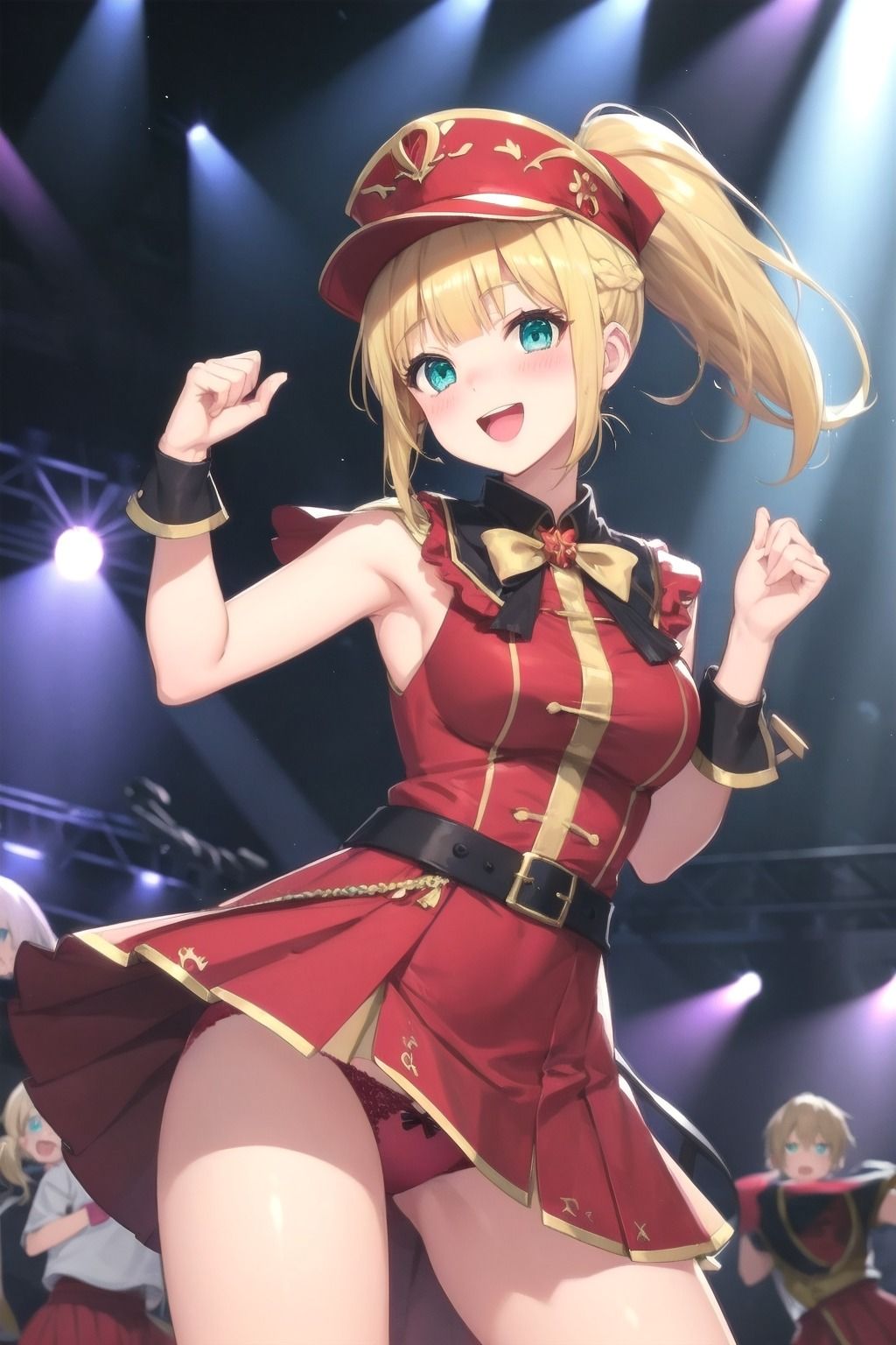 サンプル画像5:パンチラアイドル！赤衣装編(ぱんつ工房) [d_422349]