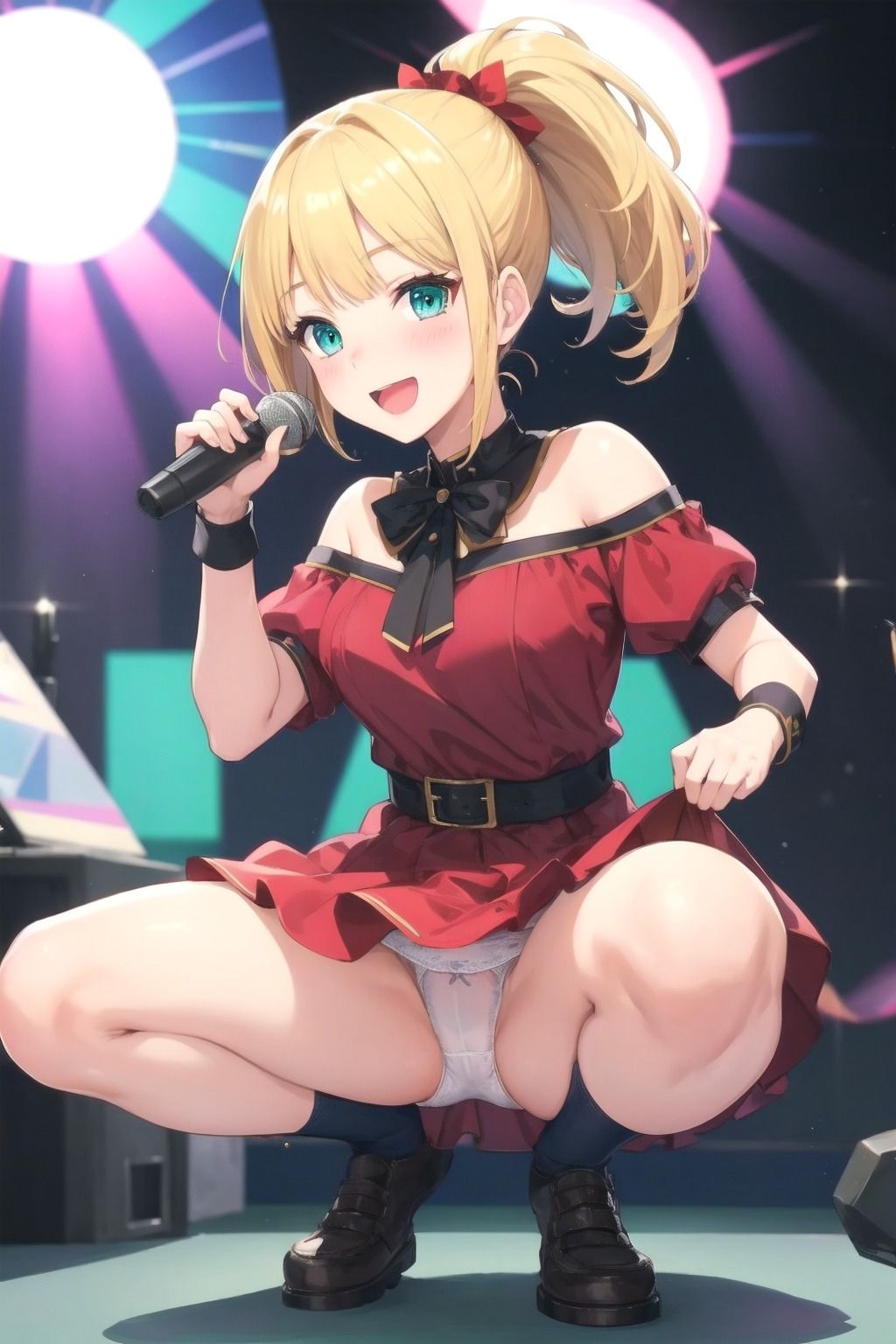 サンプル画像6:パンチラアイドル！赤衣装編(ぱんつ工房) [d_422349]