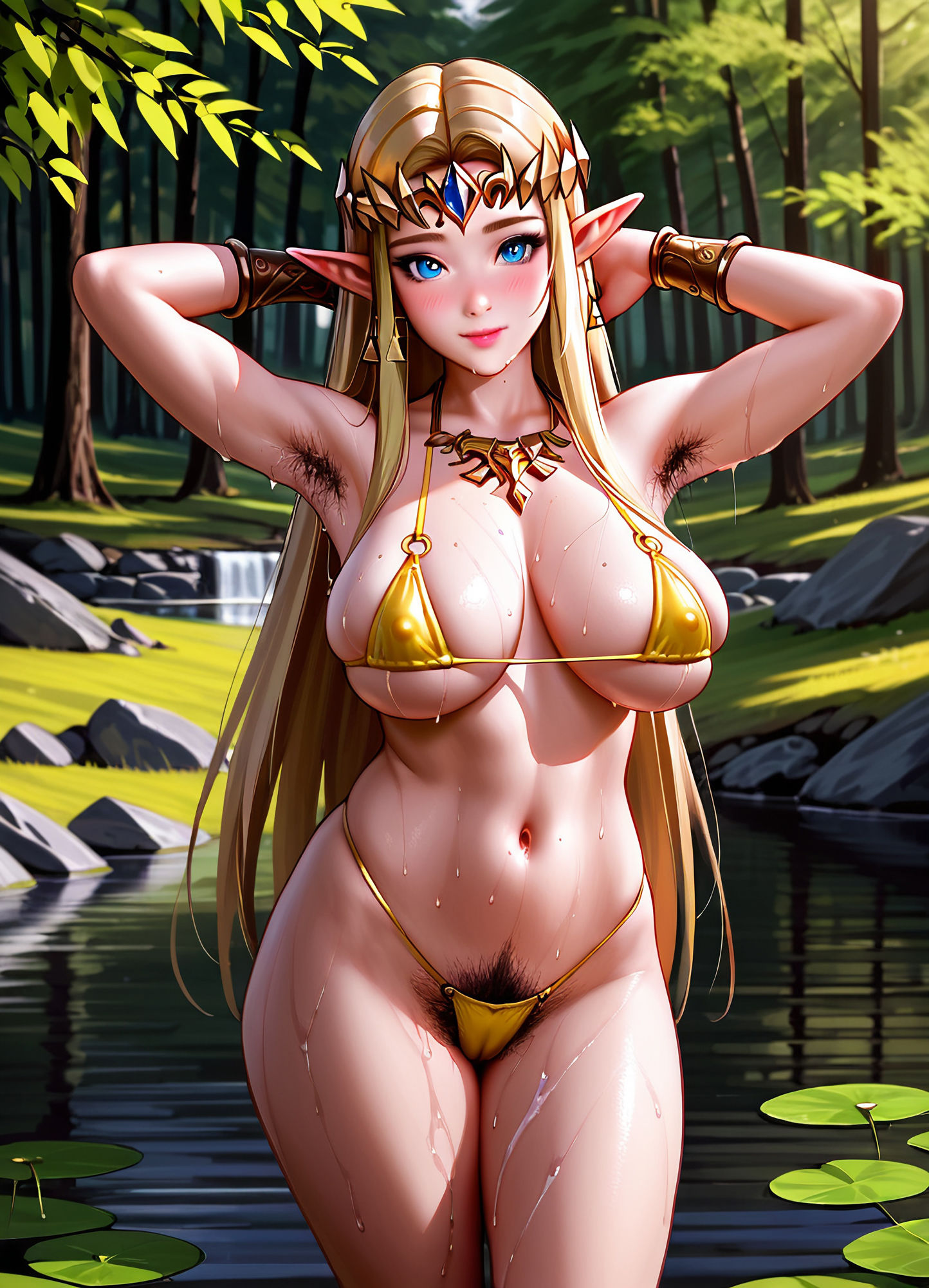 サンプル画像1:ゼ〇ダ姫セクシーランジェリー＆水着画像集(糺ノ杜  胡瓜堂 (ただすのもり きゅうりどう)) [d_422355]