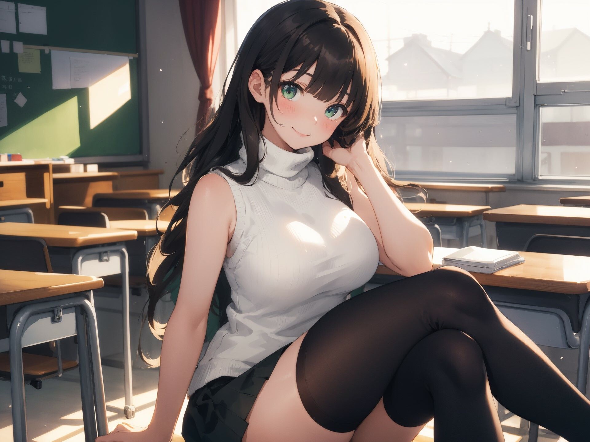 サンプル画像3:年上の教育実習生のお姉さんが相談にのりながらパンチラしてくる(毎日が1128) [d_422412]