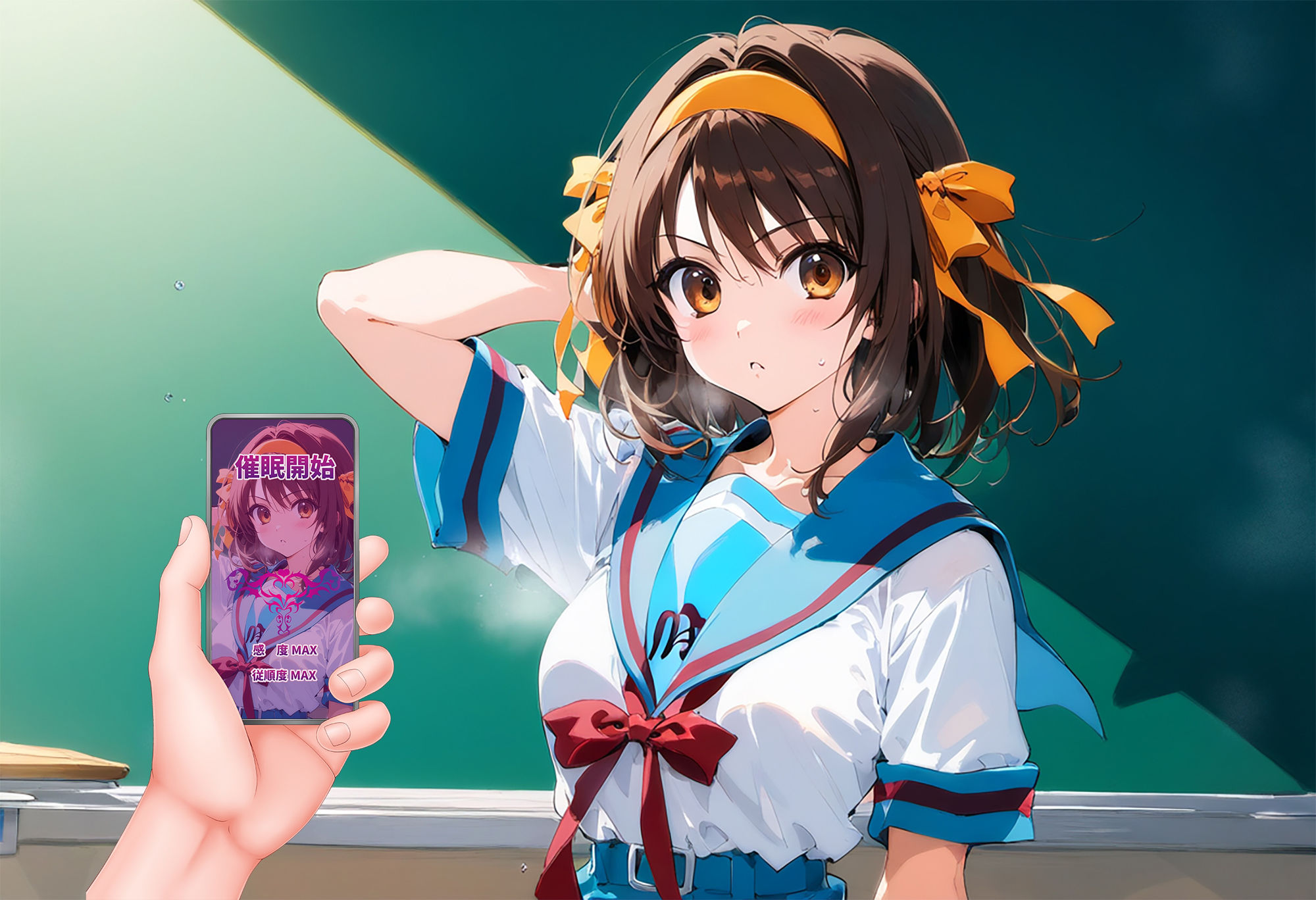 サンプル画像1:催●種付S〇S団員 涼宮ハ〇ヒ 長門有〇 朝比奈み〇る(AI魔法おじさん) [d_422572]