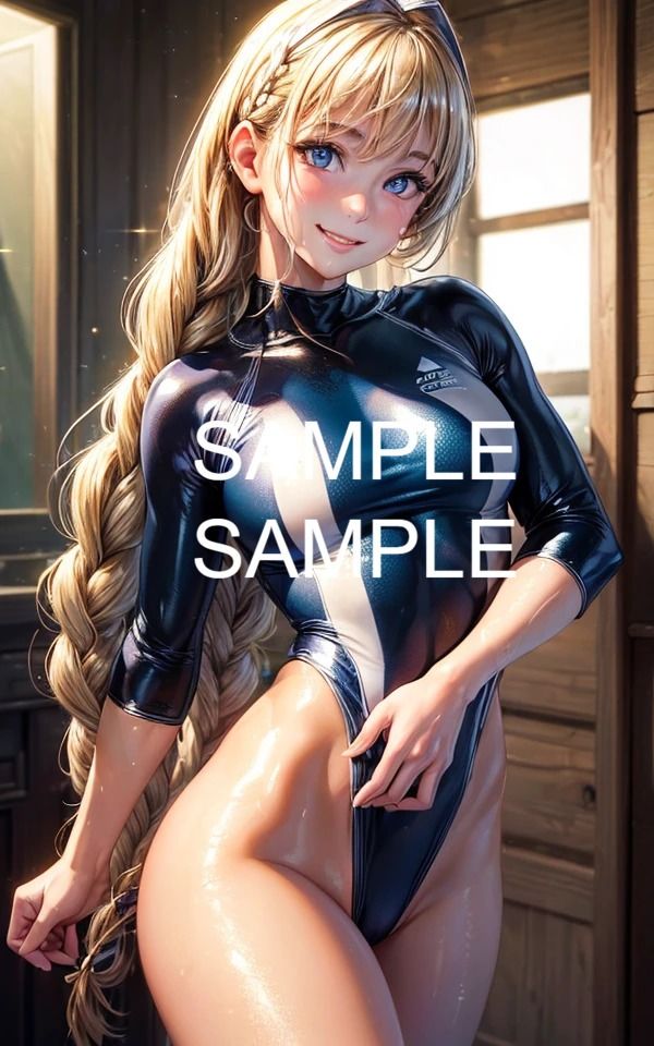 サンプル画像5:競泳/スクール水着美女イラスト集(ラテ) [d_422614]