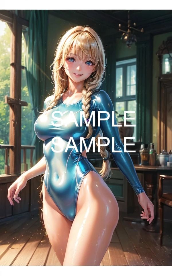 サンプル画像6:競泳/スクール水着美女イラスト集(ラテ) [d_422614]