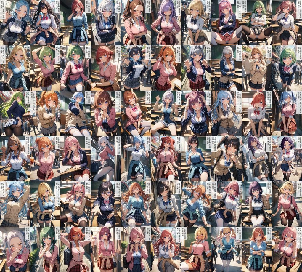 サンプル画像6:60キャラ 制服JK 即オチ2コマ 7b2j(事務びーむ) [d_422726]