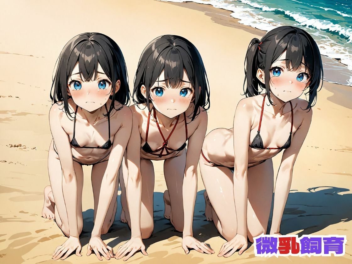 サンプル画像1:微乳飼育 〜 ちっぱいハーレム島 Vol.2【4K】(メスガッキー) [d_422899]