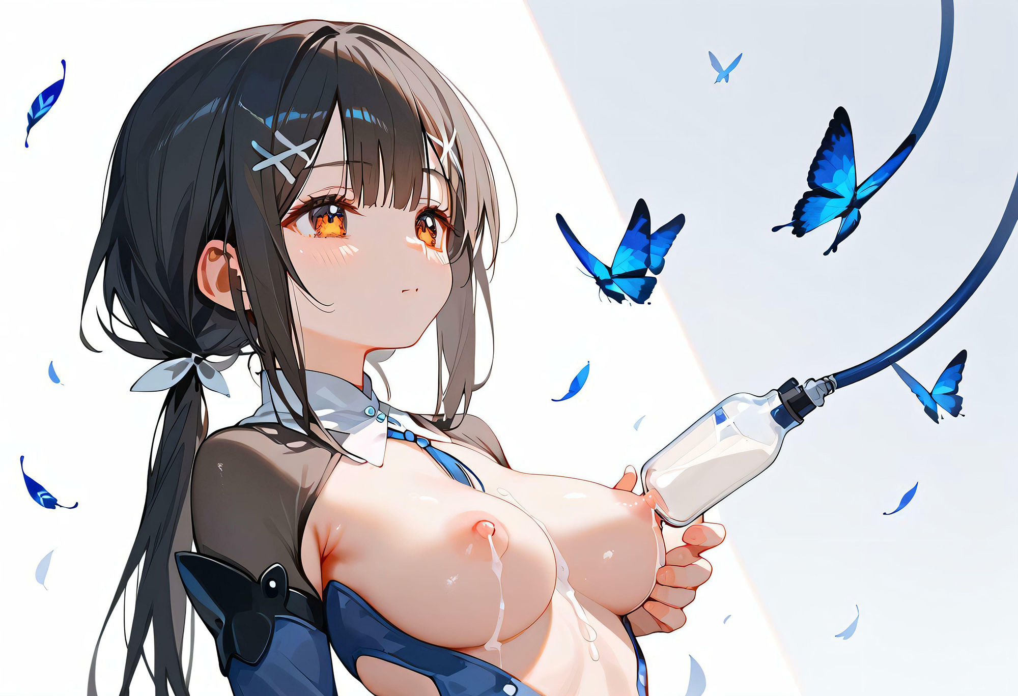 サンプル画像3:漏れ出る母乳(星明かり) [d_423053]