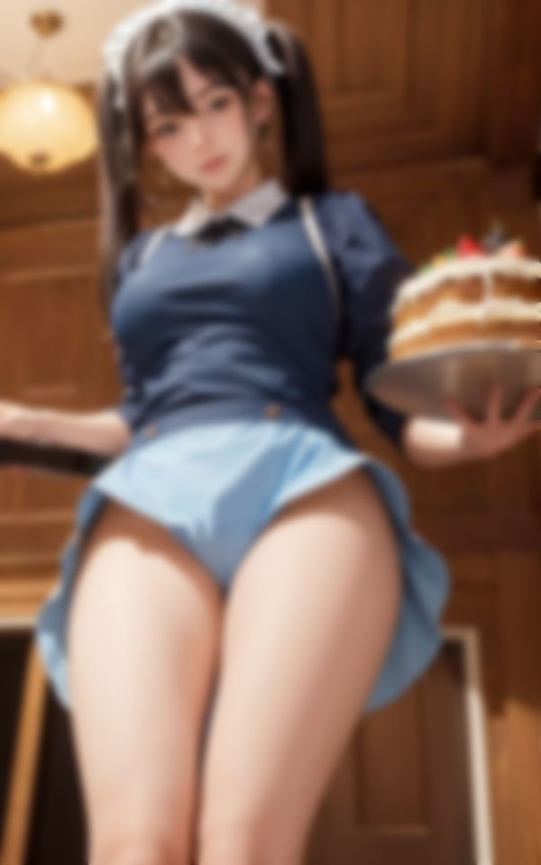 サンプル画像2:淫らな身体で接客するパンモロコスプレメイドちゃん(美女AI製作LaBO) [d_423102]