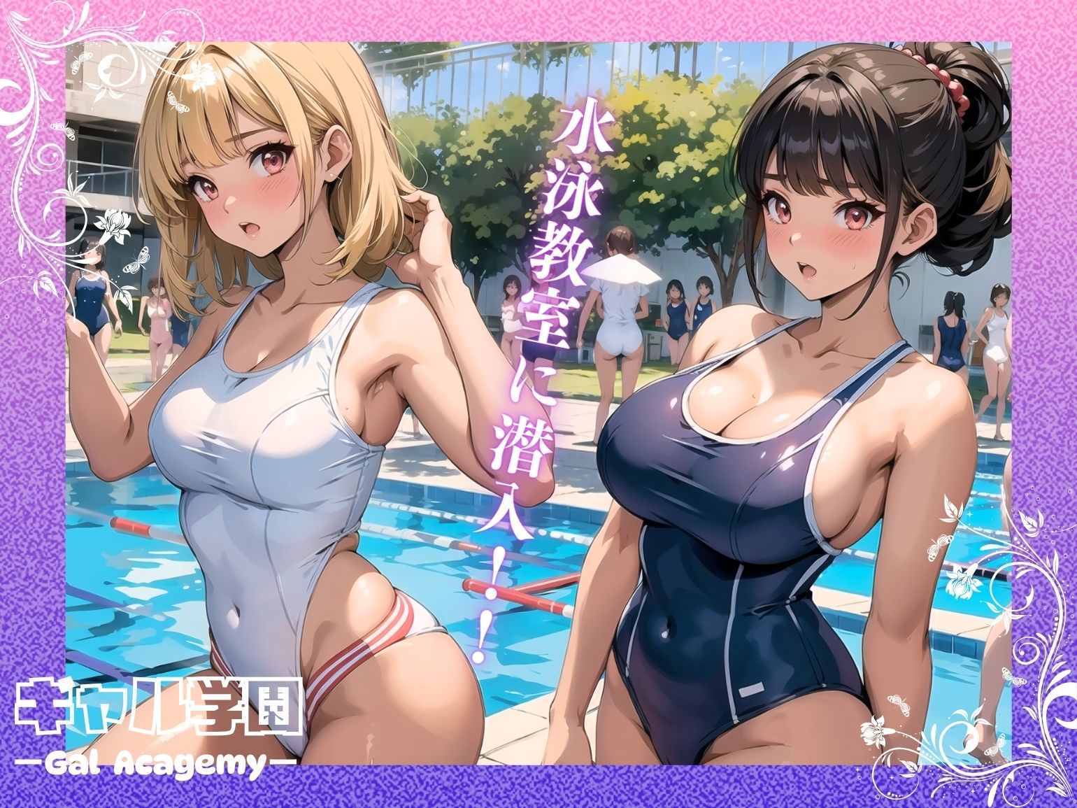 サンプル画像1:ギャル学園Vol.3 〜ギャルたちの水泳教室にこっそり潜入したらえろすぎた件〜(キョロンの部屋) [d_423150]