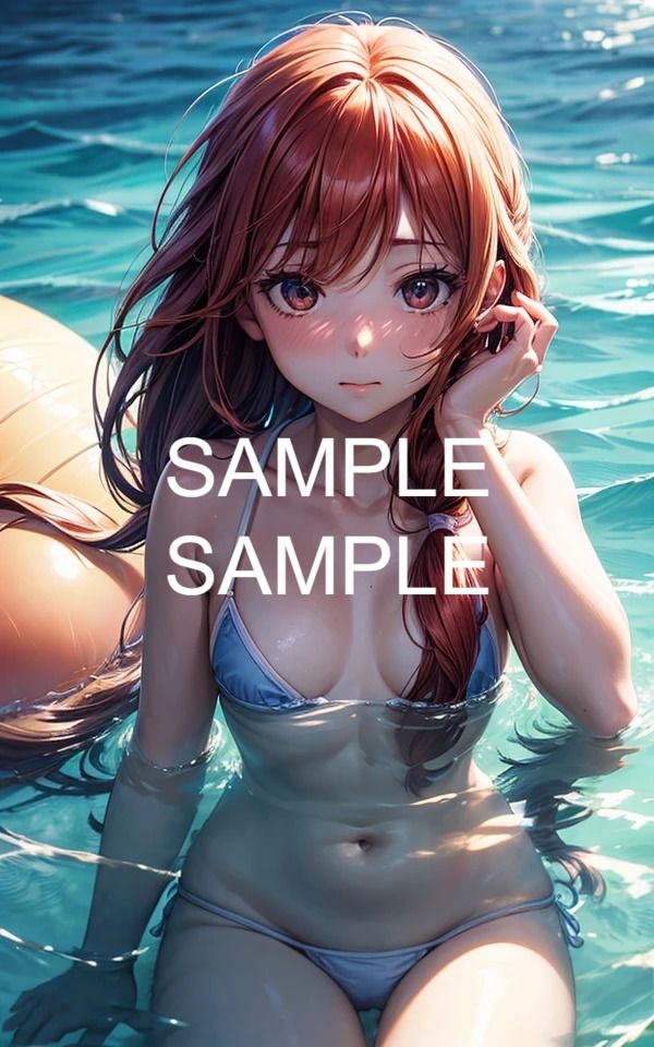 サンプル画像4:海辺で脱いだ赤面美女(ラテ) [d_423187]