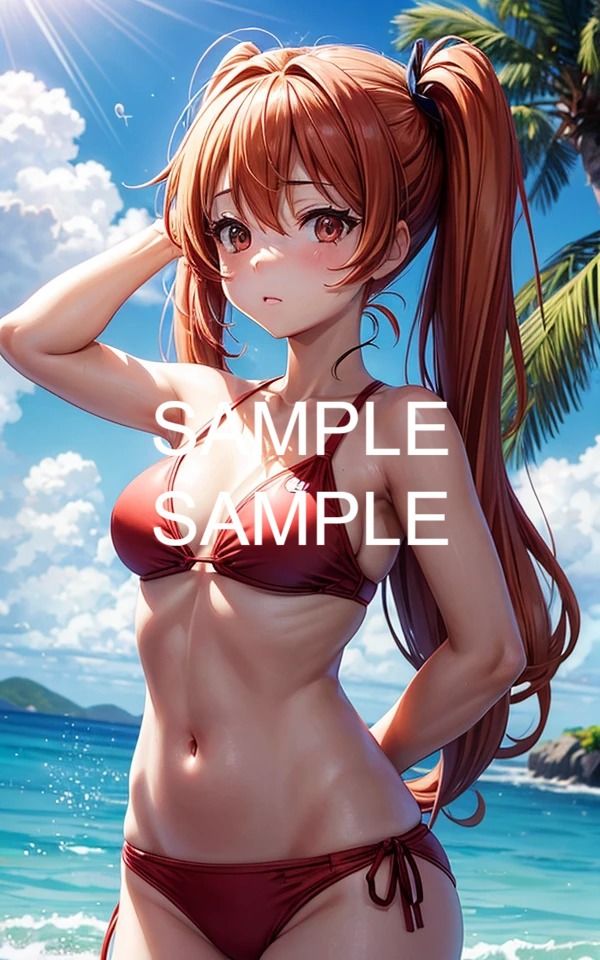 サンプル画像5:海辺で脱いだ赤面美女(ラテ) [d_423187]