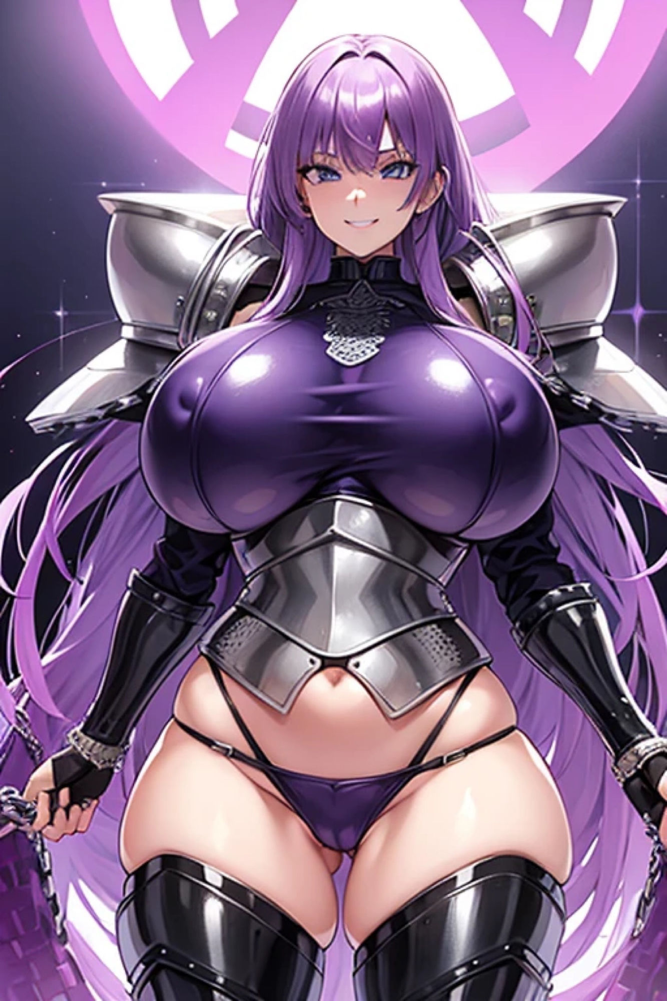 サンプル画像4:紫髪鎧娘のアレやコレ(rweb324) [d_423305]