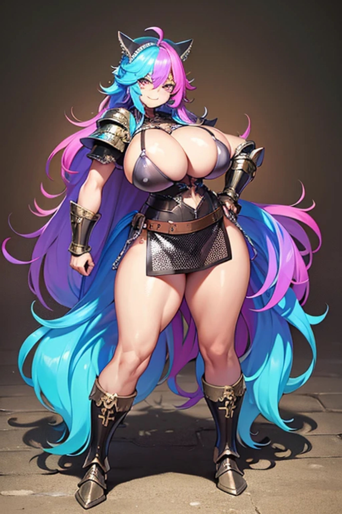 サンプル画像2:虹髪鎧娘のアレやコレ(rweb324) [d_423355]