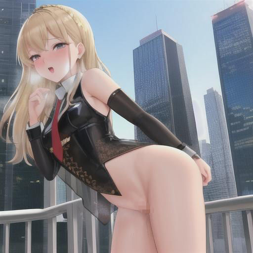 サンプル画像2:金髪姫カットちゃんのどこでも露出！！(まんまんちん) [d_423362]