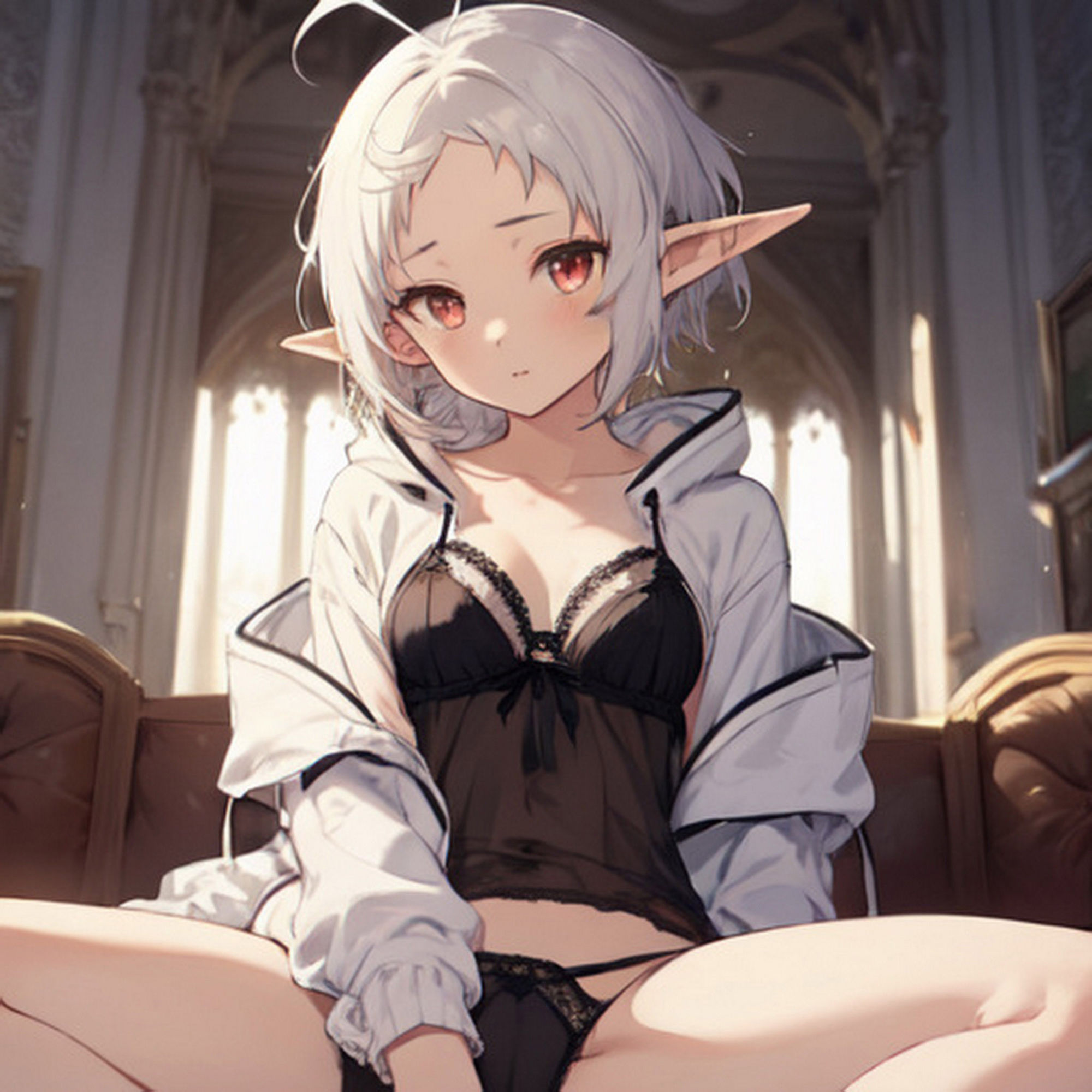 サンプル画像3:ベットへのお誘い シルフィー(サクマのアトリエ) [d_423399]