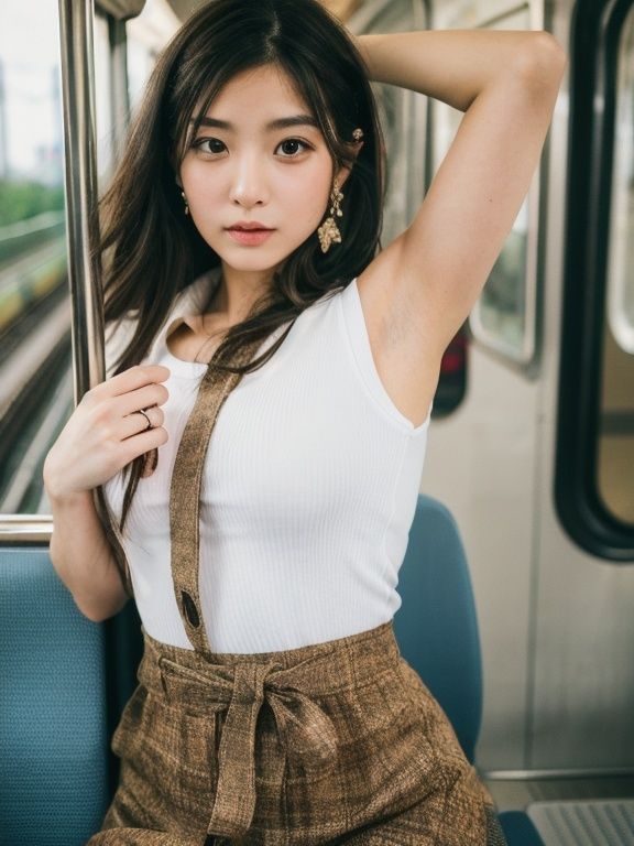 彼女の脇から目が離せない!電車内フェチズム全開写真集のサンプル画像 6