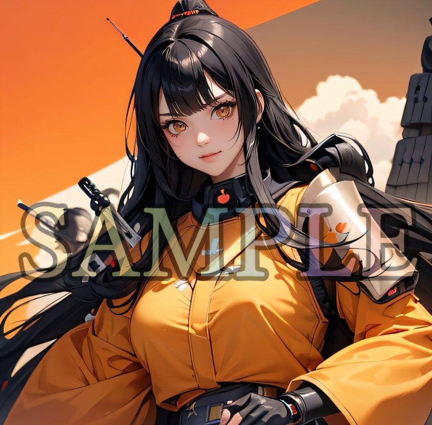 サンプル画像1:甲冑娘(バフ屋のようなもの) [d_423492]