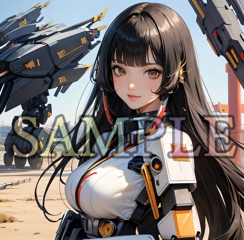 サンプル画像3:甲冑娘(バフ屋のようなもの) [d_423492]