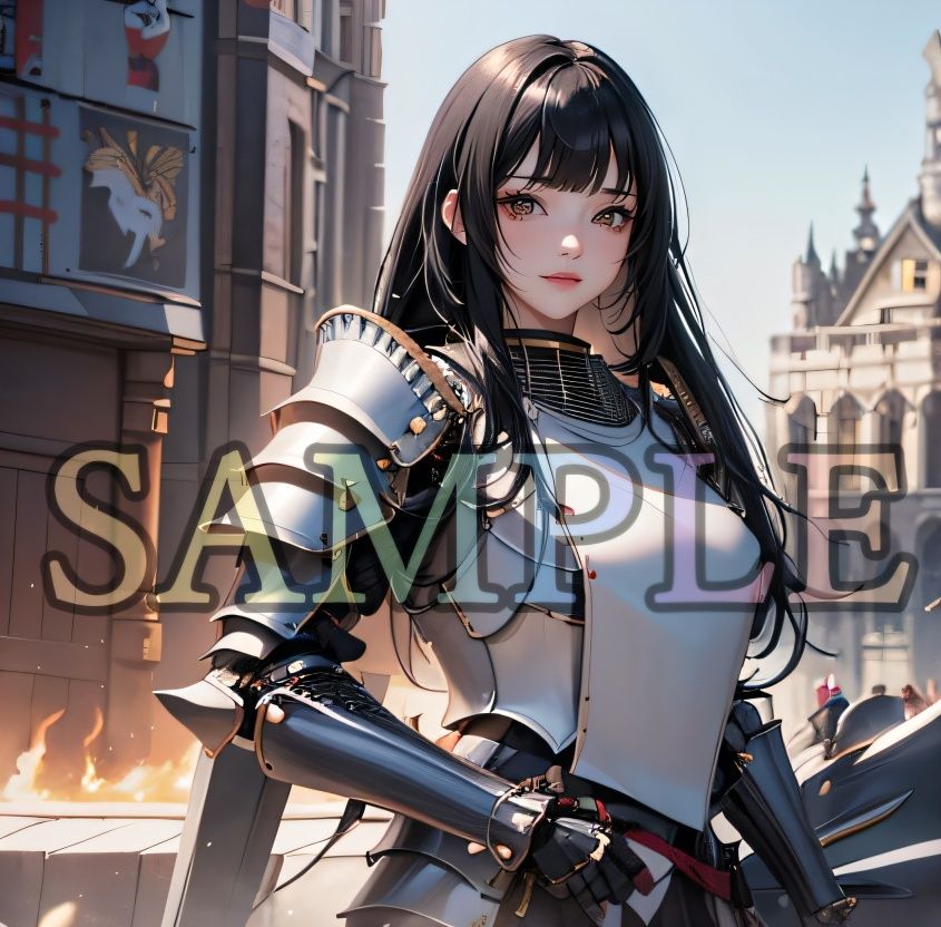 サンプル画像5:甲冑娘(バフ屋のようなもの) [d_423492]