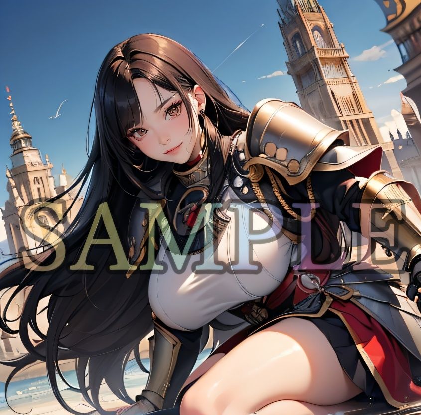 サンプル画像6:甲冑娘(バフ屋のようなもの) [d_423492]