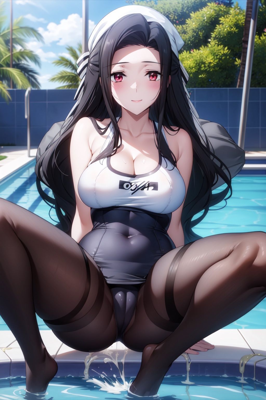 サンプル画像3:魔法科○校の劣等生 七草真◯美 水着・タイツCG集(Rin ｜ AI art) [d_423525]