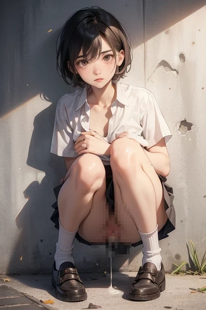 サンプル画像3:AIエロ画像20枚廃墟ホテル1(もう限界) [d_423636]