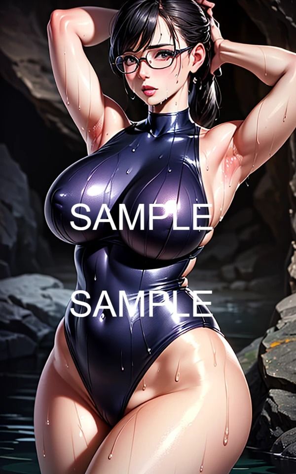 サンプル画像1:メガネをかけたむっちり美女イラスト集(ラテ) [d_423862]