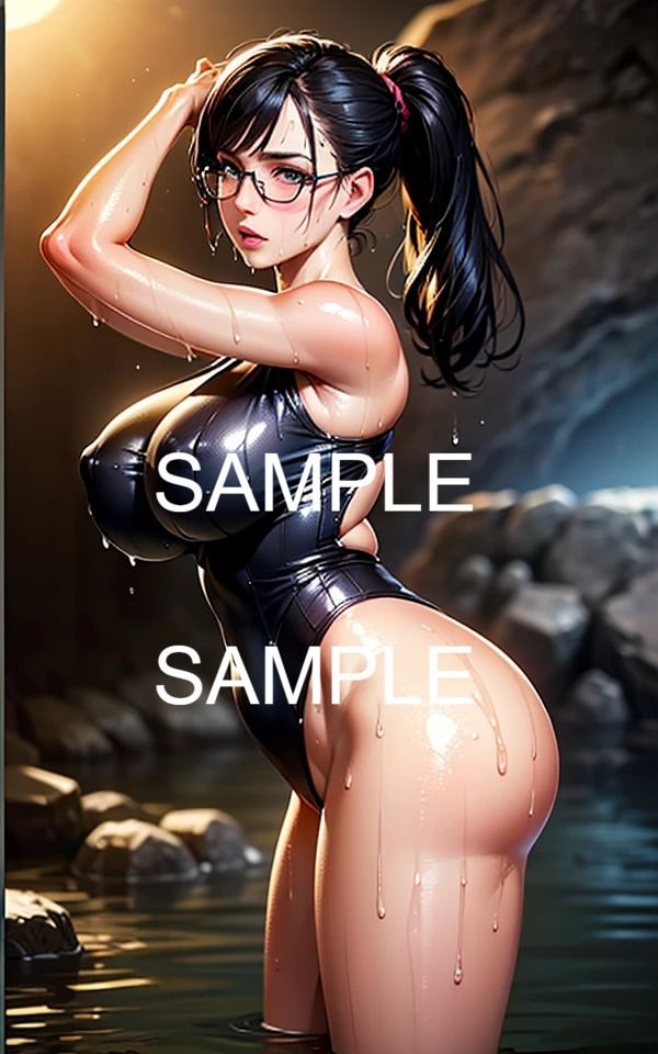 サンプル画像3:メガネをかけたむっちり美女イラスト集(ラテ) [d_423862]