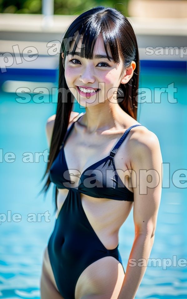 サンプル画像3:プール教室特集！スクール水着の女子大生が教えてくれるプール教室でおっぱい丸出し・・(妄想彼女専門ちゃんねる) [d_423901]