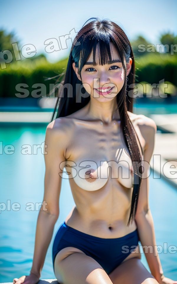 サンプル画像5:プール教室特集！スクール水着の女子大生が教えてくれるプール教室でおっぱい丸出し・・(妄想彼女専門ちゃんねる) [d_423901]