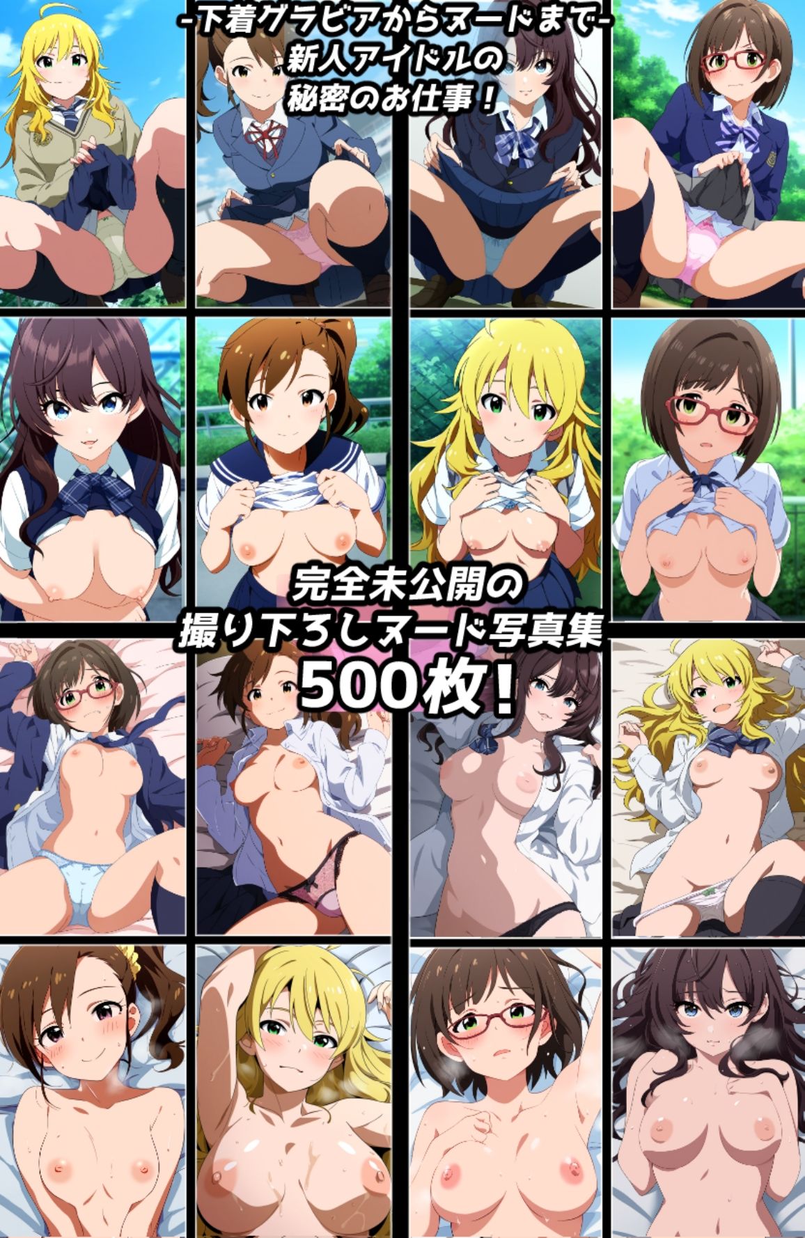 サンプル画像2:半脱ぎ＆下着フェチ特化 2010年代アニメ作画特集 アイドル撮影会編 その3 -500枚を撮影-(青山堂) [d_424128]