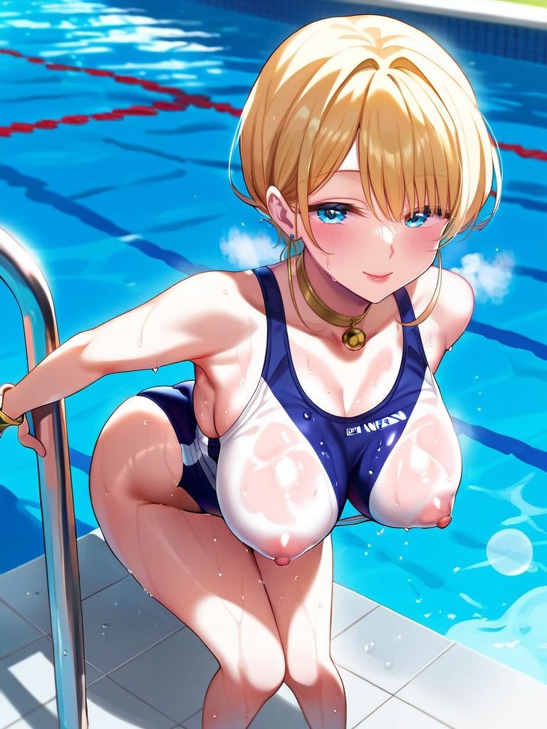 サンプル画像4:スケスケ競泳水着CG集(AIレイン) [d_424172]