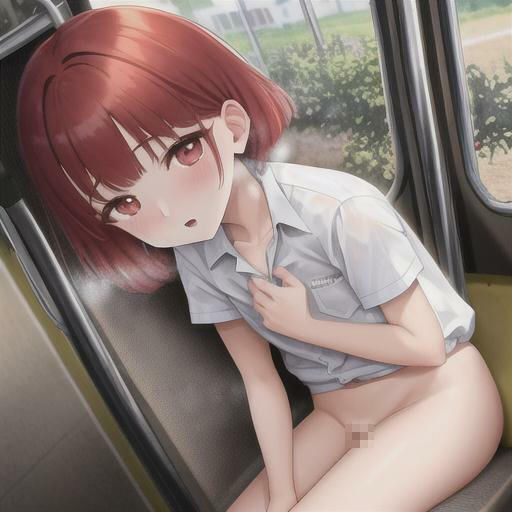 サンプル画像4:赤髪おかっぱちゃんのどこでも露出！！(まんまんちん) [d_424226]