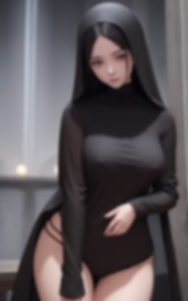 サンプル画像4:煩悩が止まらない淫乱人妻新人シスターが教会で…。(あくあAI) [d_424269]