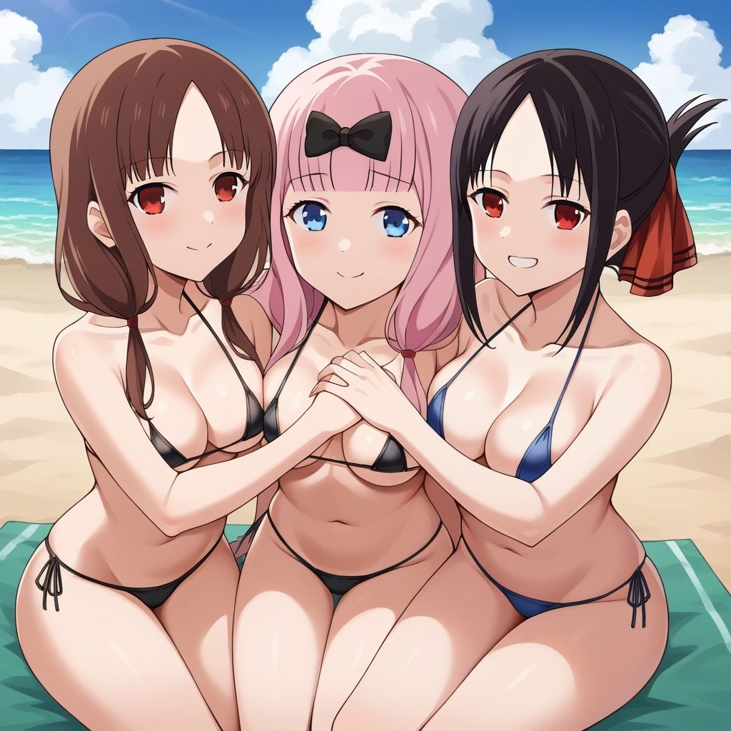 サンプル画像1:かぐや様生徒会ご一行の水着回(鮫島猛) [d_424289]