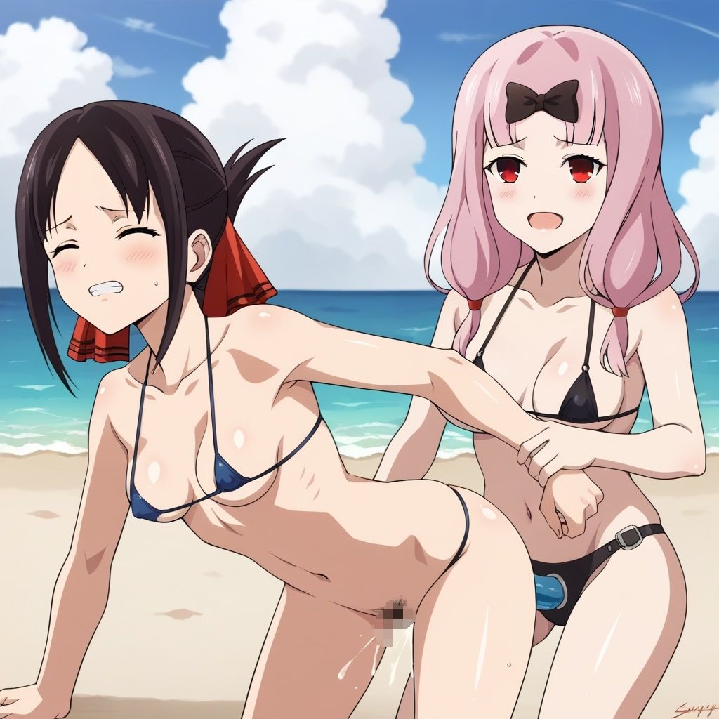 サンプル画像5:かぐや様生徒会ご一行の水着回(鮫島猛) [d_424289]